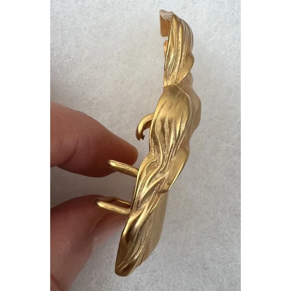 Doreen Ryan Vintage Gold Tone Two Horse Heads Pin Brooch Equestrian Rare Vintage